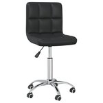 vidaXL Chaise de bureau pivotante Noir Similicuir