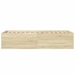vidaXL Cadre de lit chêne sonoma 75x190 cm bois d'ingénierie