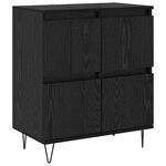 vidaXL Buffets 3 Pièces Chêne noir
