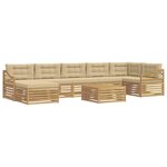 vidaXL Ensemble de canapés d'extérieur 8 pc Blanc et Beige