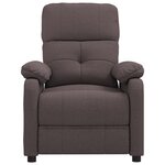 vidaXL Fauteuil de massage Marron foncé Tissu