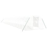 vidaXL Serre avec cadre en acier blanc 60 m² 20x3x2 m