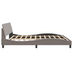 vidaXL Cadre de lit sans matelas taupe 200x200 cm tissu