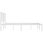 vidaXL Cadre de lit métal sans matelas et tête de lit blanc 200x200 cm