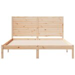 vidaXL Cadre de lit extra long sans matelas 140x220 cm bois massif