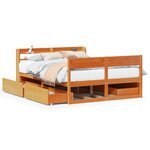 vidaXL Cadre de lit sans matelas cire marron 120x200cm bois pin massif