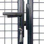 vidaXL Portail en maille Acier galvanisé 289x150 cm Gris
