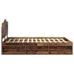 vidaXL Cadre de lit Bois ancien 140 x 190 cm Pin massif