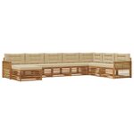 vidaXL Ensemble de canapés d'extérieur 8 Pièces Naturel et Beige