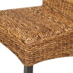 vidaXL Chaises à manger lot de 2 bois solide de manguier et abaca