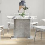 Table de salle à manger vidaXL en béton gris 110x60x75 cm en bois d'ingénierie
