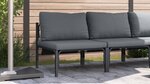 vidaXL Mobilier de jardin avec coussin avec oreiller Anthracite Acier
