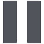vidaXL Supports pour plantes 2 Pièces Anthracite 24 x 24 x 75 cm Acier