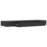 vidaXL Étagère murale flottante avec tiroir Noir 80x25x8 cm