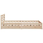 vidaXL Cadre de lit sans matelas 135x190 cm bois de pin massif