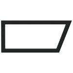 vidaXL Supports d'étagères pour lavabo 2 Pièces noir trapèze acier