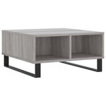vidaXL Table basse sonoma gris 60x60x30 cm bois d'ingénierie