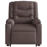 vidaXL Fauteuil inclinable électrique marron foncé tissu