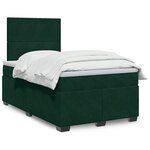 vidaXL Sommier à lattes de lit avec matelas vert foncé 120x190 cm