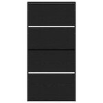 vidaXL Armoire à chaussures Chêne noir Bois d'ingénierie