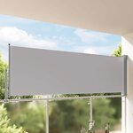 vidaXL Auvent latéral rétractable de patio 120 x 300 cm Gris