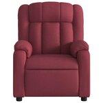 vidaXL Fauteuil de massage inclinable électrique Rouge bordeaux Tissu