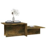 vidaXL Table basse Chêne fumé 111 5x50x33 cm Bois d'ingénierie