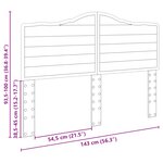 vidaXL Tête de lit Chêne fumé 140 cm Bois d'ingénierie