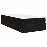 vidaXL Cadre de lit avec matelas Noir 90 x 190 cm Velours