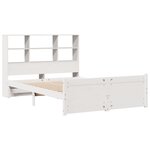vidaXL Lit bibliothèque sans matelas blanc 160x200 cm bois pin massif