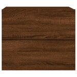 vidaXL Tables de chevet murales avec lumières LED 2 Pièces chêne marron