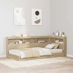 vidaXL Tête de lit de rangement Chêne Sonoma 75 cm Bois d'ingénierie