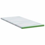 vidaXL Coussins de Matelas Blanc et vert 90 x 200 cm