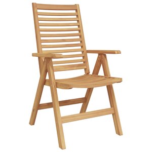 vidaXL Chaise 8 Pièces Marron 64 5 x 52 x 108 cm Bois de teck massif