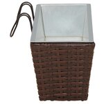 vidaXL Garde-Corps 2 pc Marron 50 x 17 x 17 cm métal