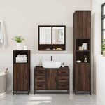 vidaXL Ensemble de meubles de salle de bain 2 Pièces Chêne marron