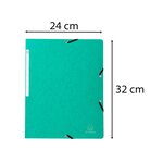 Chemise à élastique sans rabat exacompta 24 x 32 cm - verte - lot de 10