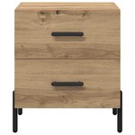vidaXL Cabinet de chevet avec tiroir Chêne artisanal 40 x 35 x 47 5 cm