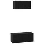 vidaXL Ensemble meuble TV 2 Pièces Chêne noir 80 x 30 x 30 cm