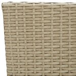 vidaXL Ensemble à manger de jardin et coussins 3 Pièces Poly rotin Beige