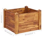 vidaXL Lit surélevé de jardin 60x60x44 cm Bois massif d'acacia