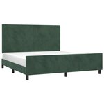 vidaXL Cadre de lit sans matelas vert foncé 160x200 cm velours