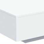 vidaXL Table basse avec lumières LED blanc 85x55x31 cm