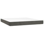 vidaXL Sommier à lattes de lit matelas et LED Gris foncé 160x200 cm