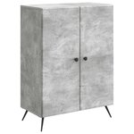 vidaXL Buffet Gris béton 66 x 34 5 x 90 cm Bois d'ingénierie