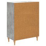 vidaXL Buffet Gris béton 66 x 34 5 x 90 cm Bois d'ingénierie