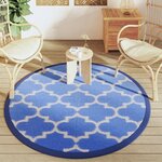 vidaXL Tapis d'extérieur ARAKIL bleu Ø160 cm PP