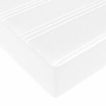 vidaXL Cadre de lit avec matelas Blanc 200 x 200 cm tissu