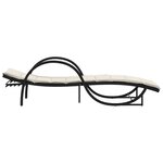 vidaXL Chaises longues lot de 2 avec coussins noir résine tressée