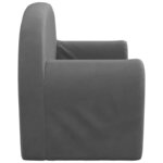vidaXL Canapé pour enfants 2 places anthracite peluche douce